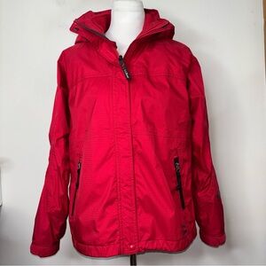 LL Bean 3-in-1 Jacket GoreTex Red Women’s M Fleece Ski Coat Hooded Gorpcore